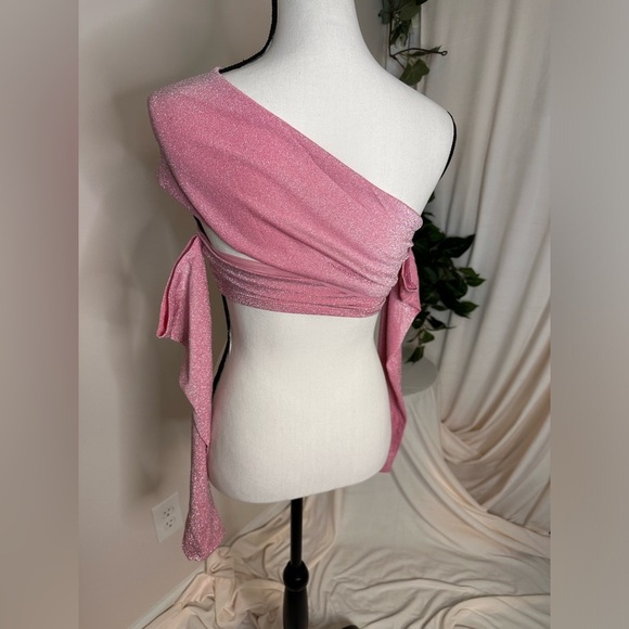 ! NAKED WARDROBE PINK‎ Cutaway Top SZ S NWOT (A0019 B3) - Picture 1 of 13